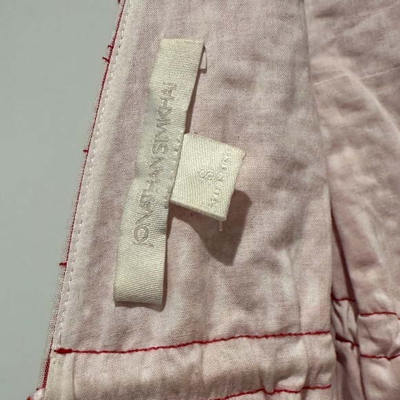 SIMKHAI Red Stripe Eyelet Gathered Mini Dress - Picture 5 of 5